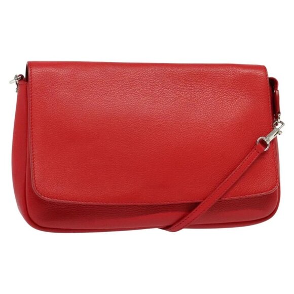 LOUIS VUITTON Parnasea Esan Ciel Shoulder Bag Leather Red M94448 LV Auth 139078 - Picture 1 of 16